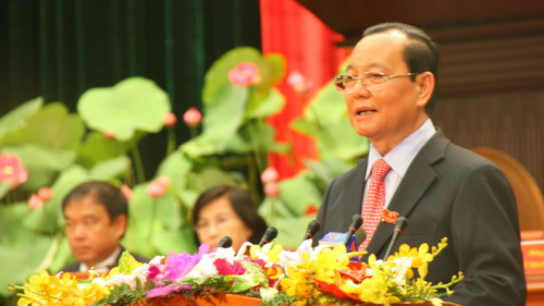 Ông Lê Thanh Hải - Ủy viên Bộ Chính trị, Bí thư Thành ủy - tái đắc cử Bí thư Thành ủy TP.HCM khóa IX.
