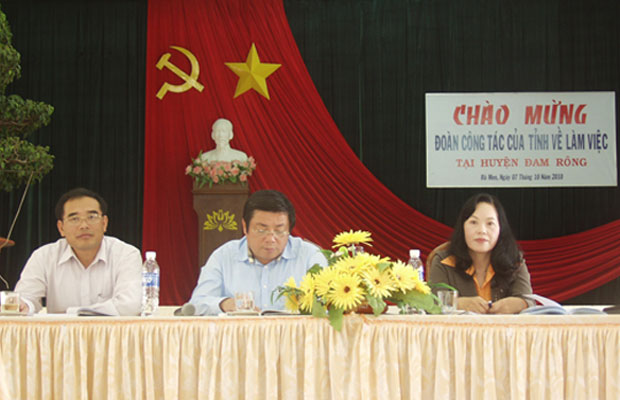 Đoàn Công tác Tỉnh ủy làm việc với Tp Đà Lạt, huyện Đam Rông và Di Linh