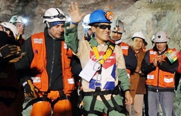 Carlos Mamani, thợ mỏ người Bolivia được cứu thoát (Ảnh: BBC)