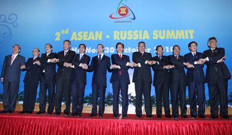Tổng thống Nga Dmitry Medvedev và Lãnh đạo các nước ASEAN.