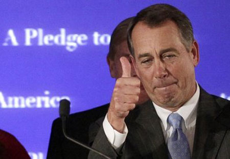 John Boehner, lãnh đạo phe Cộng hòa tại Hạ viện, người được cho là sẽ lên làm Chủ tịch Hạ viện. Ảnh: AP.