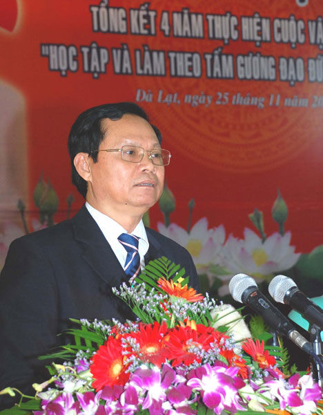 Đồng chí Huỳnh Phong Tranh UVTƯ Đảng - Bí thư Tỉnh ủy.