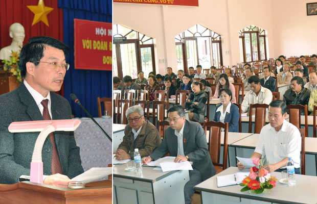 Võ Minh Phương giải trình với cử tri huyện Di Linh.