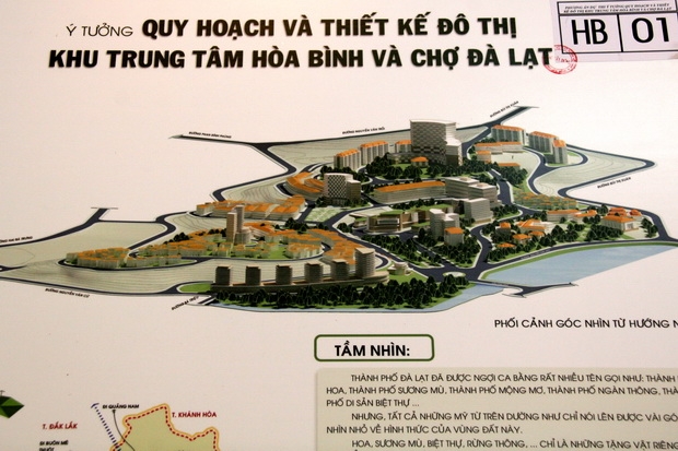 Một mô hình dự thi ý tưởng thiết kế quy hoạch khu trung tâm thành phố Đà Lạt.