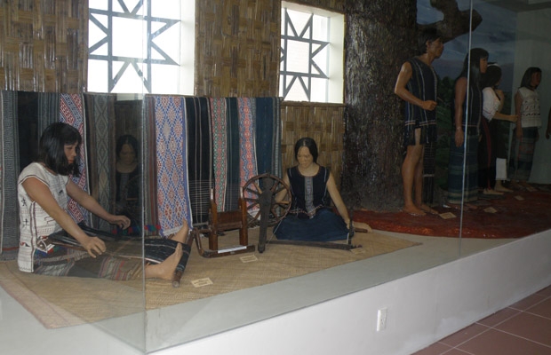 Một góc tổ hợp trưng bày về kinh tế nương rẫy của dân tộc bản địa Lâm Đồng. 