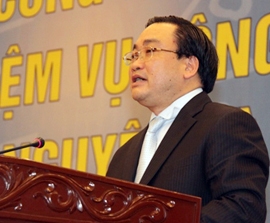 Phó Thủ tướng Hoàng Trung Hải phát biểu tại Hội nghị - Ảnh: Chinhphu.vn