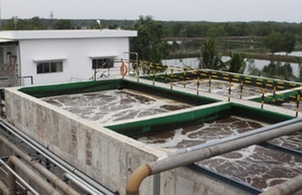 Hồ xử lý độ màu khu vực xử lý nước thải số 2 của Công ty Vedan Việt Nam. (Ảnh: Tràng Dương/TTXVN)