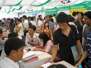 Một hội chợ việc làm ở Thành phố Hồ Chí Minh. (Nguồn: Internet)