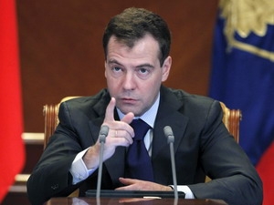 Tổng thống Nga Dmitry Medvedev. (Ảnh: AFP/TTXVN)