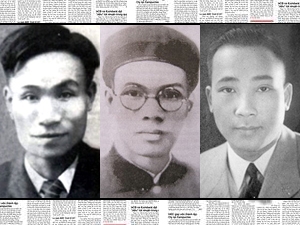 Các nhà báo Vũ Trọng Phụng, Trúc Khê và Vũ Bằng (Ghép ảnh: Nguyễn Anh/Vietnam+)
