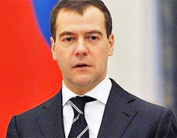 Tổng thống Nga Dmitry Medvedev. Ảnh: EPA