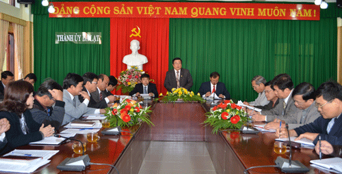 Bí thư Tỉnh ủy làm việc với TP Đà Lạt: Cần quan tâm công tác quy hoạch, chỉnh trang và phát triển thành phố