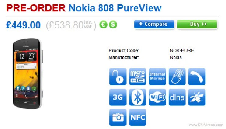 Điện thoại chụp hình khủng – Nokia PureView 808