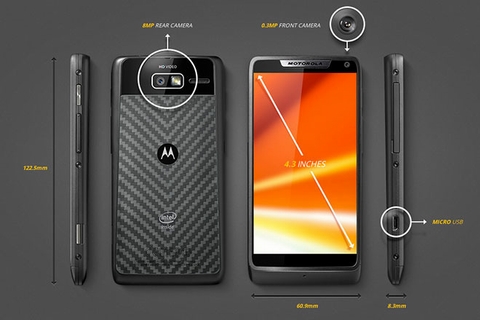 Razr i: “Dế” đầu tiên dùng chip Intel Atom 2GHz