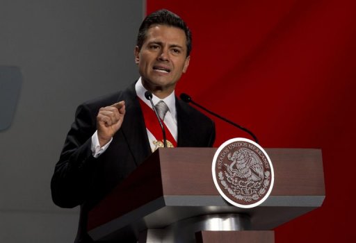 Ông Nieto có bài phát biểu đầu tiên trên cương vị tổng thống (Nguồn: AFP)