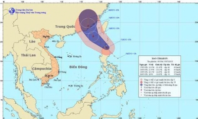 Áp thấp nhiệt đới mạnh thành bão Cimaron