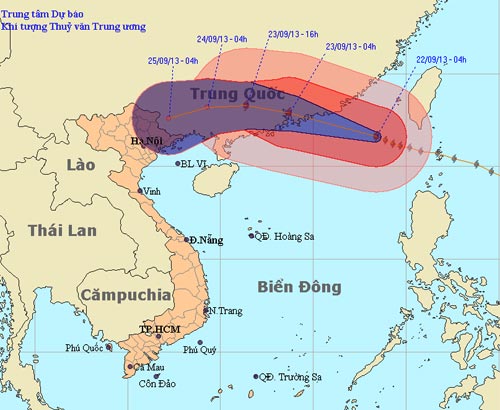 Siêu bão Usagi di chuyển nhanh