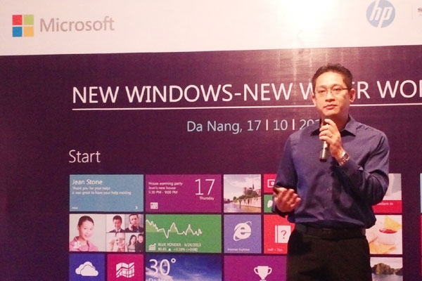 Ông Vũ Minh Trí, Tổng Giám đốc Microsoft Việt Nam chia sẻ về xu hướng công nghệ hội tụ. (Ảnh: T.H/Vietnam+)