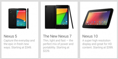 Mức giá của Nexus 5 đã vô tình rò rỉ trên trang Google Play