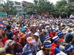 Một cuộc biểu tình của CNRP. Ảnh minh họa. (Nguồn: Xuân Khu/TTXVN)