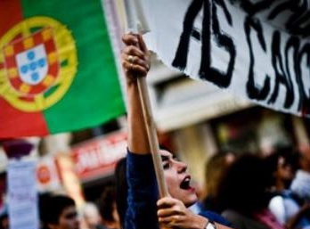 Biểu tình phản đối chính sách khắc khổ ở Lisbon. (Nguồn: AFP)