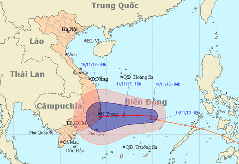 Bão mới đe dọa tấn công Nam Trung Bộ