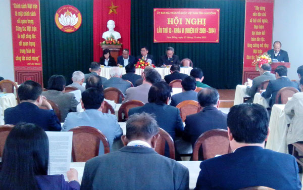 Uỷ ban MTTQ Việt Nam tỉnh triển khai nhiệm vụ năm 2014