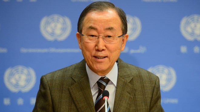 Tổng Thư ký Liên hợp quốc Ban Ki-moon. (Nguồn: AFP)