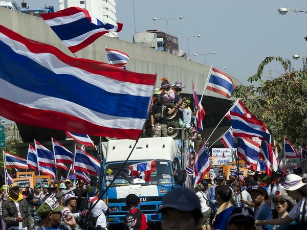  Biểu tình ở Thái Lan. (Nguồn: AFP/TTXVN)