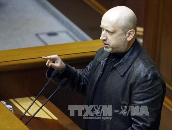 Quyền Tổng thống Turchynov khẳng định sẽ không để Nga tái diễn kịch bản Crimea. (Ảnh: AFP/TTXVN)