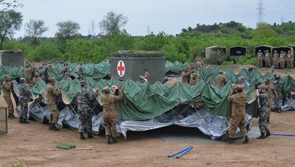 Binh sỹ Pakistan và Trung Quốc trong cuộc tập trận Thiên thần hòa bình 2014. (Nguồn: ISPR)