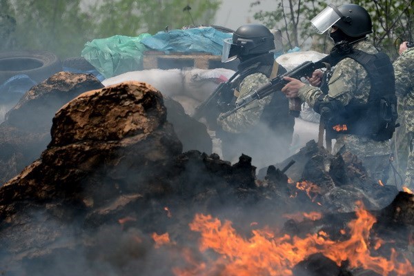 Quân đội Ukraine mở đợt tấn công dữ dội vào Slavyansk (Nguồn: AFP)