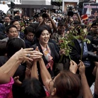 Bà Yingluck trước khi bị bắt