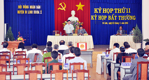 HĐND huyện Di Linh họp kỳ bất thường