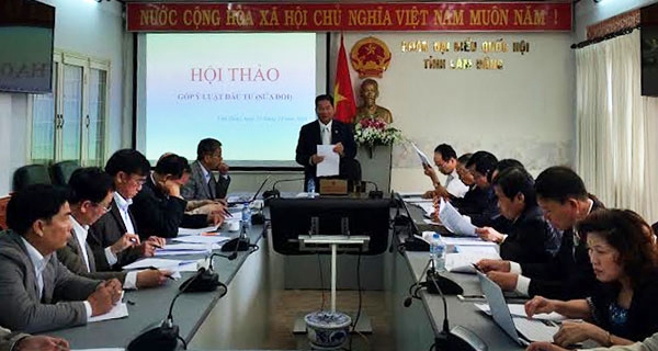 Các đại biểu tham dự hội thảo góp ý Luật Đầu tư (sửa đổi)