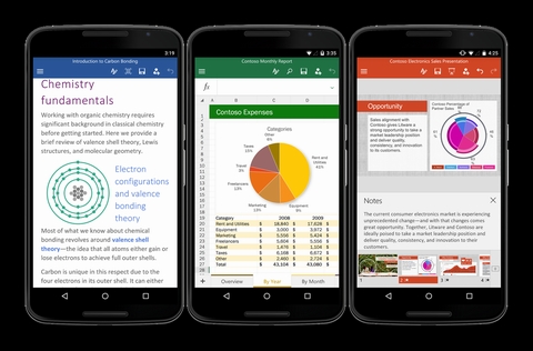 Đã có Word, Excel, PowerPoint cho "dế" Android