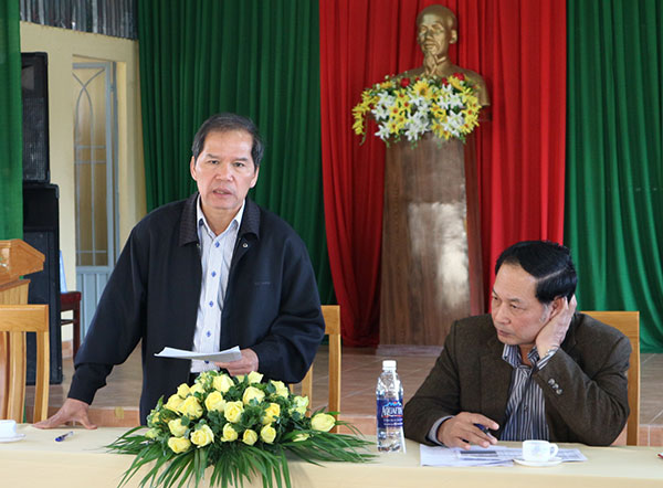 Bí thư Tỉnh uỷ phát biểu chỉ đạo tại buổi làm việc với xã Đạ Nhim, huyện Lạc Dương