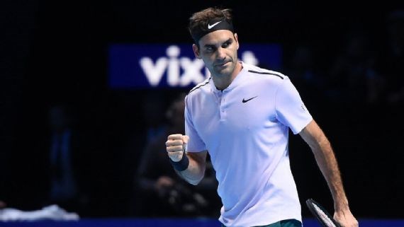 Roger Federer sớm giành vé vào bán kết giải ATP Finals 2017