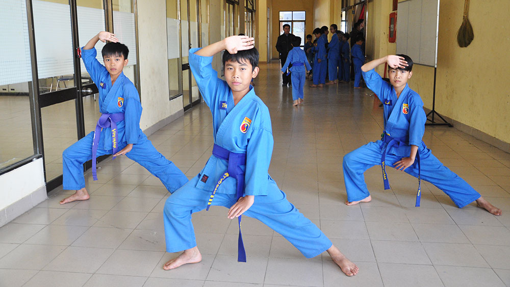 Võ sinh Vovinam tại một CLB ở Đà Lạt