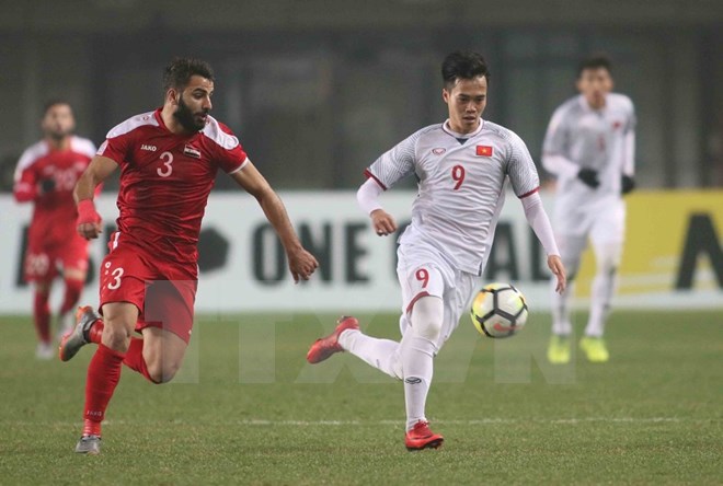 U23 Việt Nam đã có một trận đấu đầy nỗ lực trước U23 Syria. (Ảnh: Hoàng Linh/TTXVN)