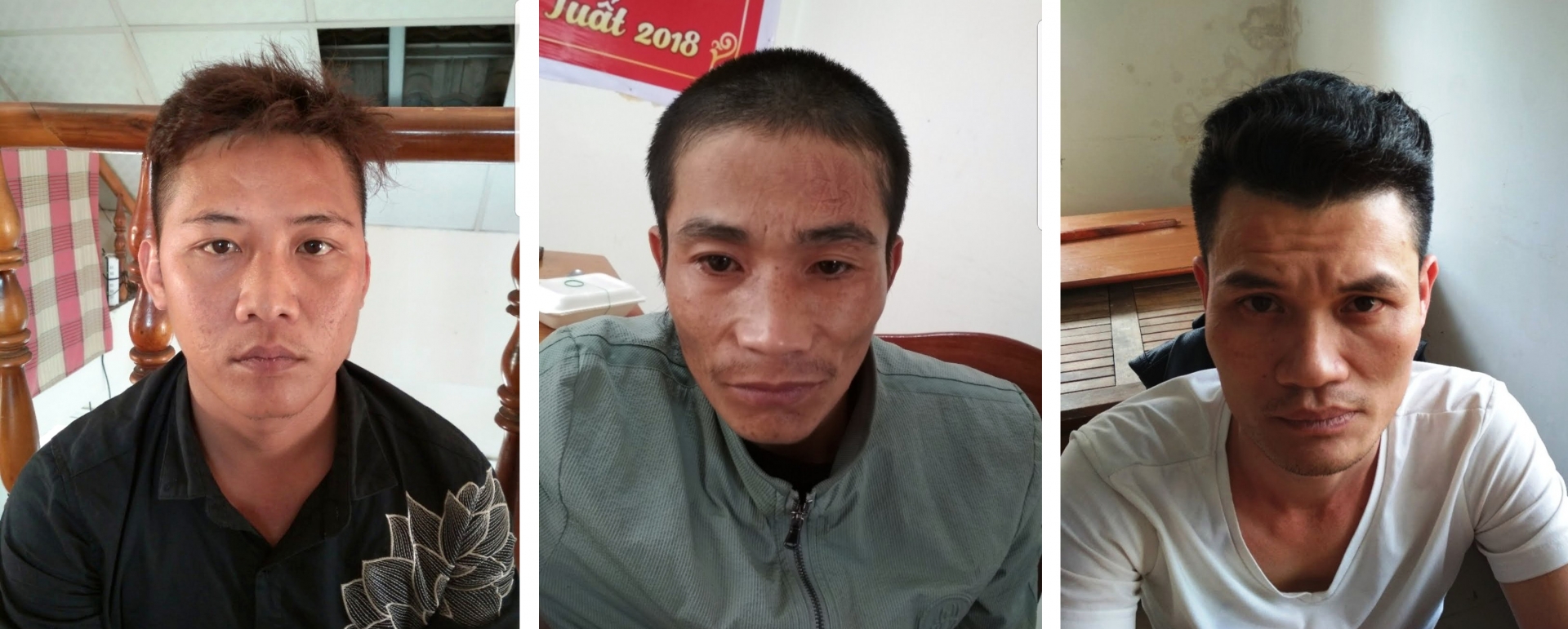 Duy, Huynh, Xuân ba đối tượng trộm cắp chuyên nghiệp, có tiền án tại trụ sở Công an TP Đà Lạt