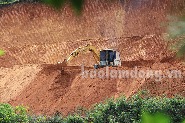 Các xe múc gom, xúc đất cho các xe tải cung cấp cho các công trình xây dựng