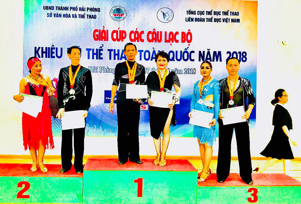 Cặp đôi Dancesport Thế - Long Đà Lạt vinh dự nhận Huy chương Vàng tại “Giải Cúp các Câu lạc bộ khiêu vũ thể thao toàn quốc năm 2018”