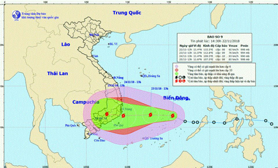 Chủ động ứng phó với bão số 9