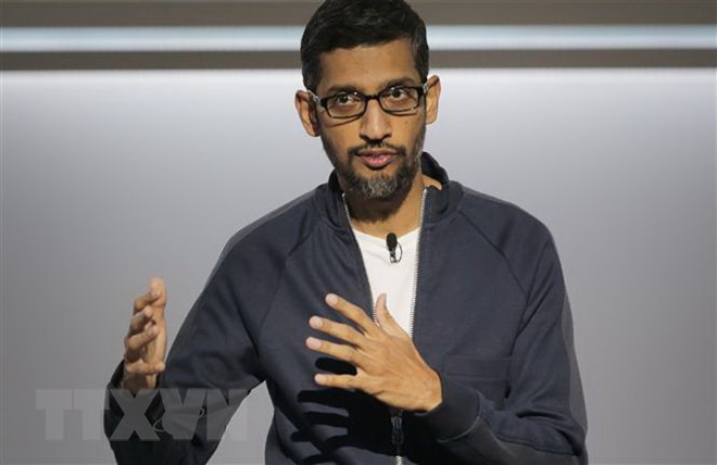 Giám đốc điều hành (CEO) Google Sundar Pichai phát biểu tại một sự kiện ở San Francisco, California, Mỹ. (Nguồn: AFP/TTXVN)