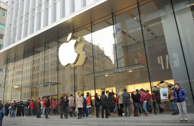 Cửa hàng Apple ở Bắc Kinh. (Nguồn: AFP)