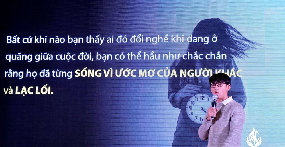 Chương trình “Dám ước mơ - Biết thực hiện” tại Trường ĐH Yersin Đà Lạt. (Ảnh: Trường ĐH Yersin Đà Lạt)