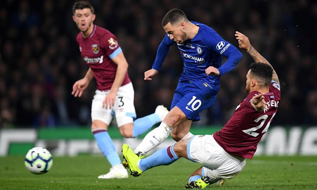 Hazard ghi bàn sau màn solo qua 4 cầu thủ West Ham