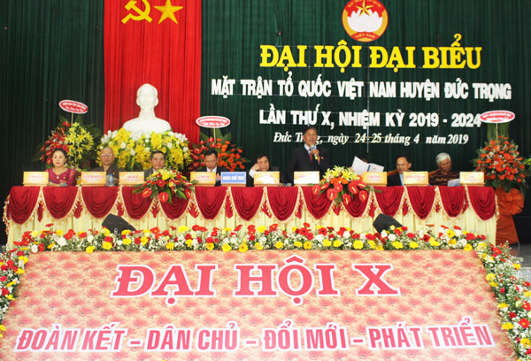 Phiên thứ nhất Đại hội đại biểu Mặt trận Tổ quốc Việt Nam huyện Đức Trọng lần thứ X, nhiệm kỳ 2019 - 2024