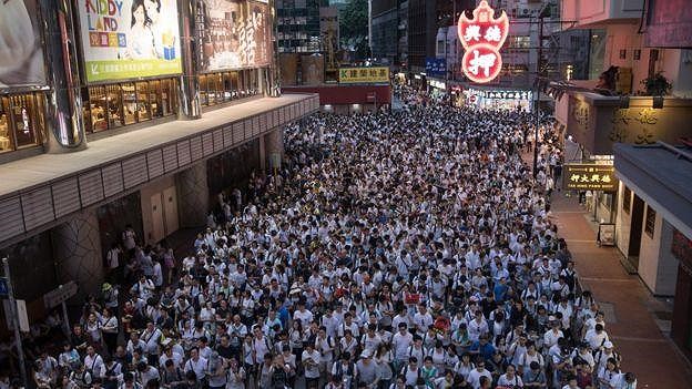 Hình ảnh cuộc biểu tình ở Hong Kong.